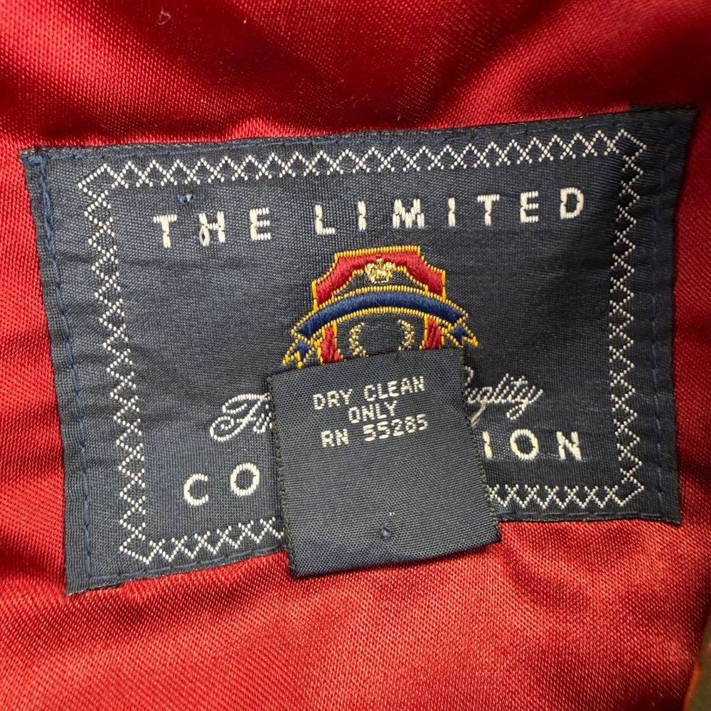 The‎ Limited Quilted Silk Jacket Womens M Red Paisley Art-To-Wear Grandmacore - Picture 8 of 10